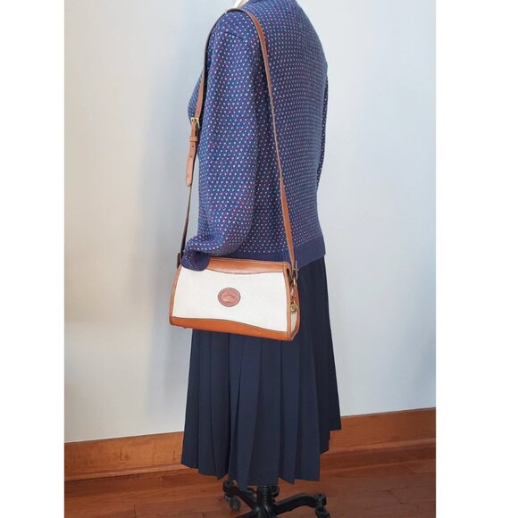 80's Woolrich Woman Blue Teal and Magenta Wool Bird's Eye Fisherman Cardigan M - Picture 4 of 5